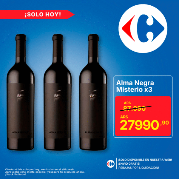 Alma Negra Misterio – Pack x3 (750 ml) a Precio de Costo