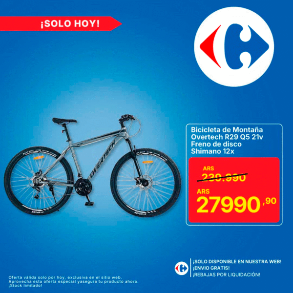 Bicicleta de Montaña Overtech Q5 R29 – Fuerza, Velocidad y Estilo