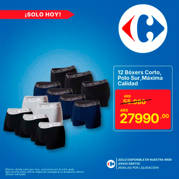 Pack Mayorista 12 Bóxers Corto Polo Sur – Máxima Calidad a Precio de Costo