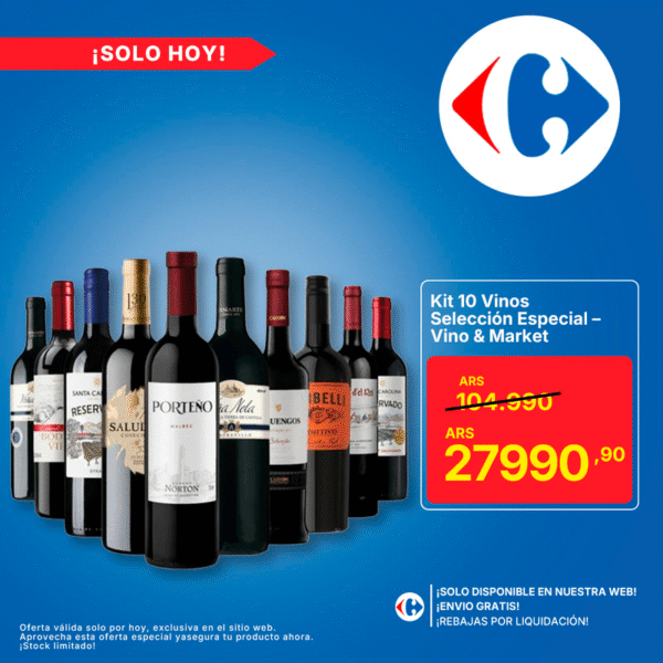 Kit 10 Vinos Selección Especial – Vino & Market (Internacional)