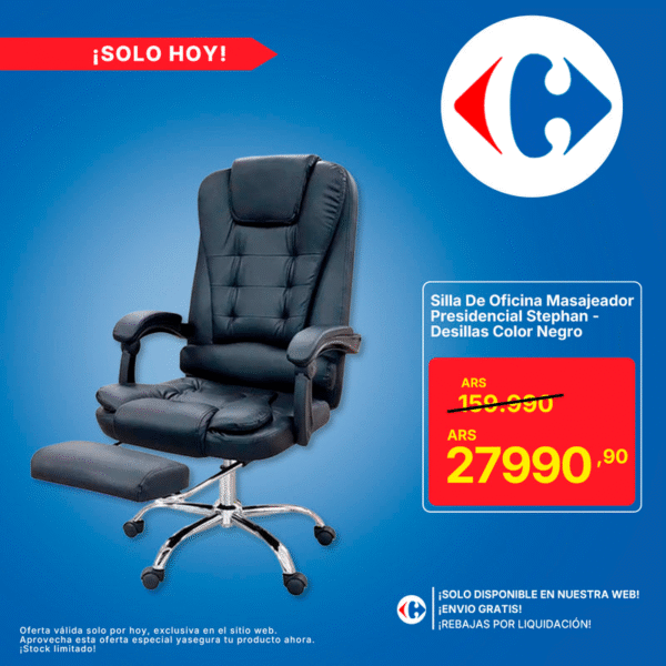Silla de Oficina Masajeador Stephan – Elegancia y Comodidad Ejecutiva